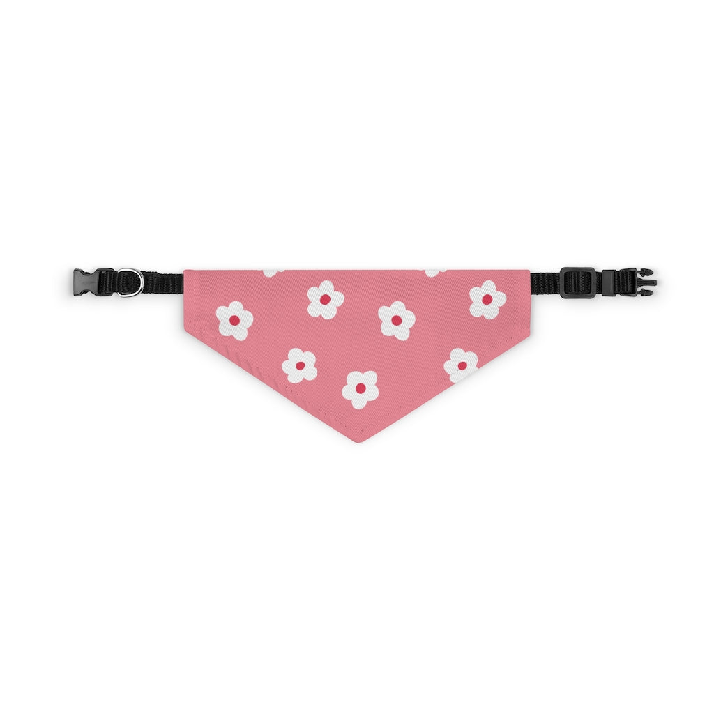 Betty Floral Dog Bandana / Coral Pink