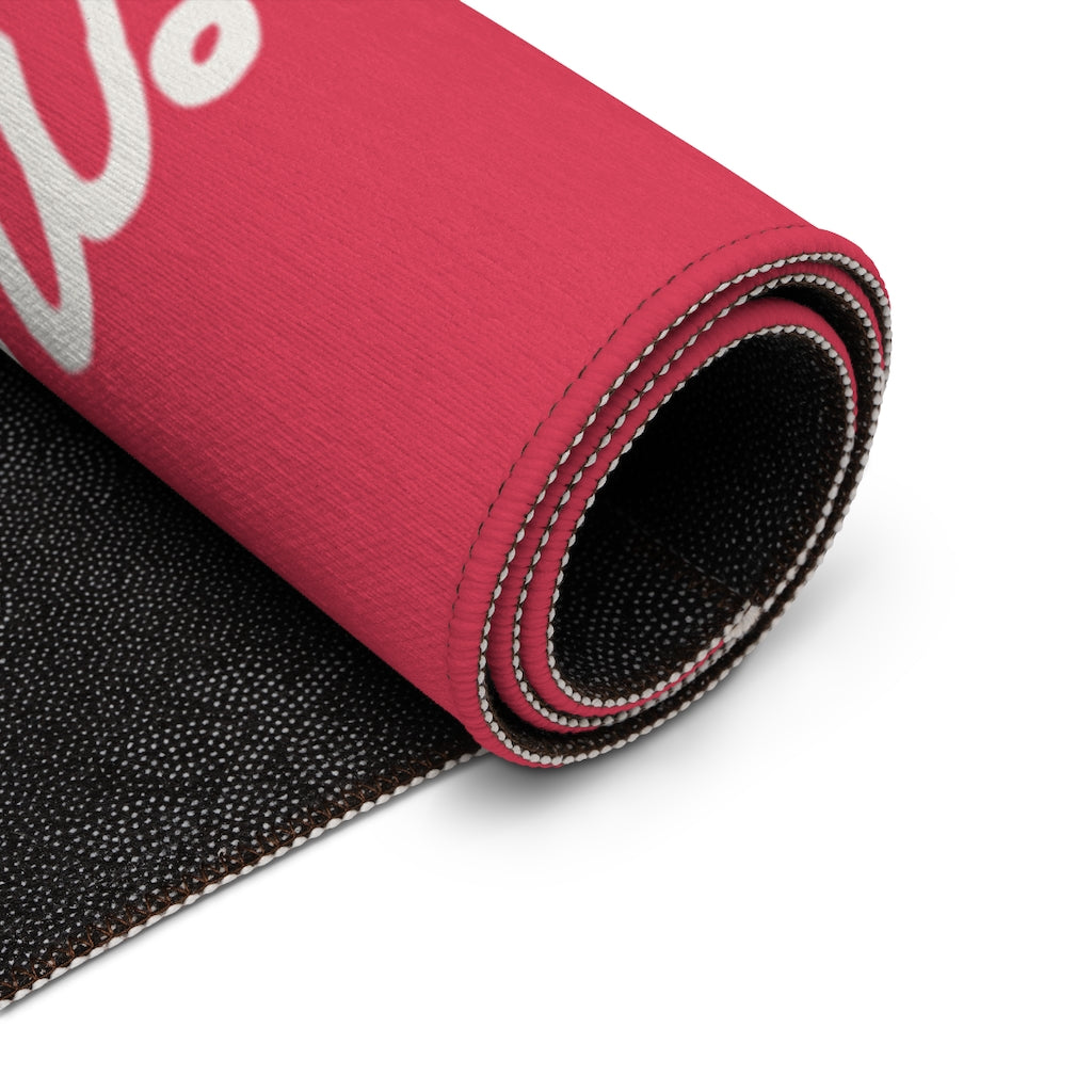 Merry Christmas Welcome Rug / Coral Pink