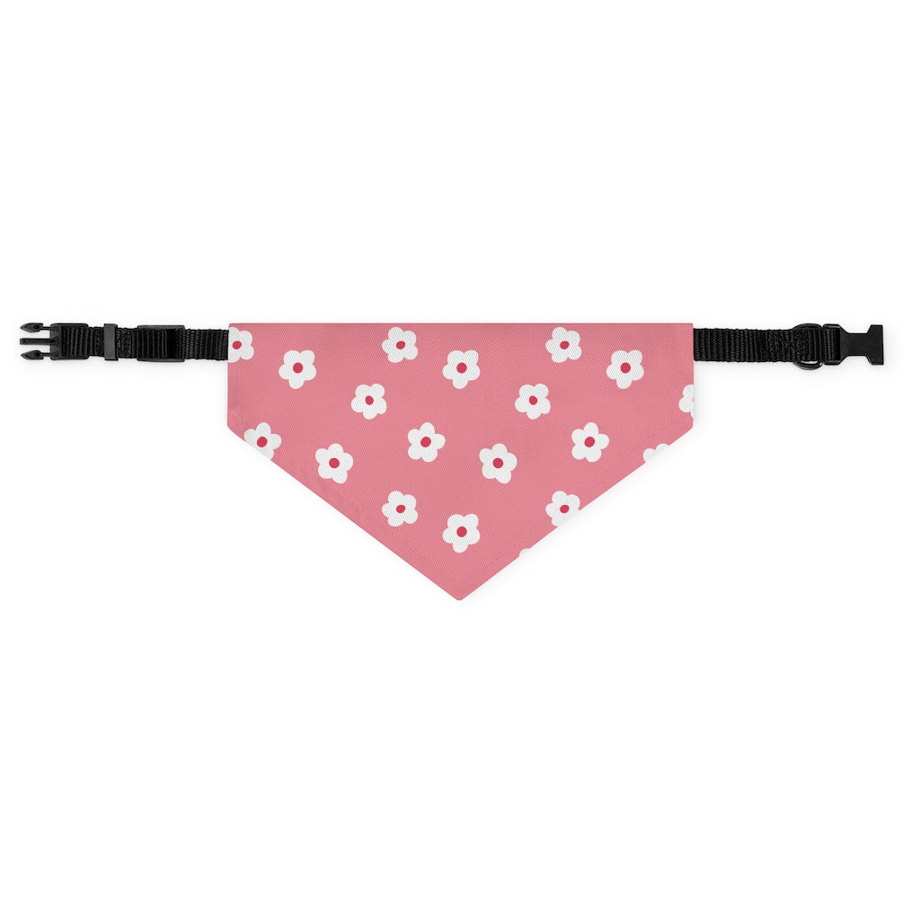 Betty Floral Dog Bandana / Coral Pink