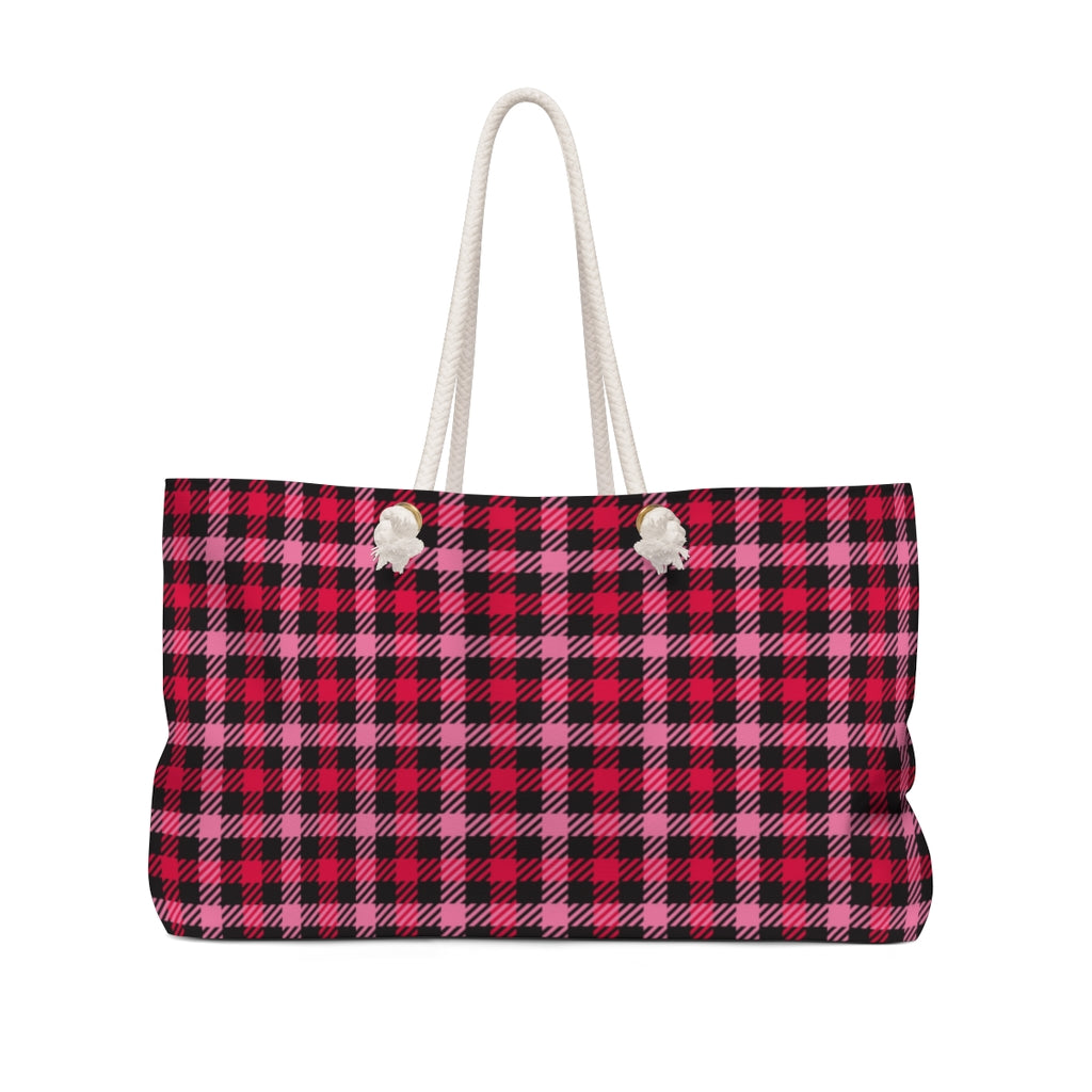 Astoria Plaid Weekender Bag / Black