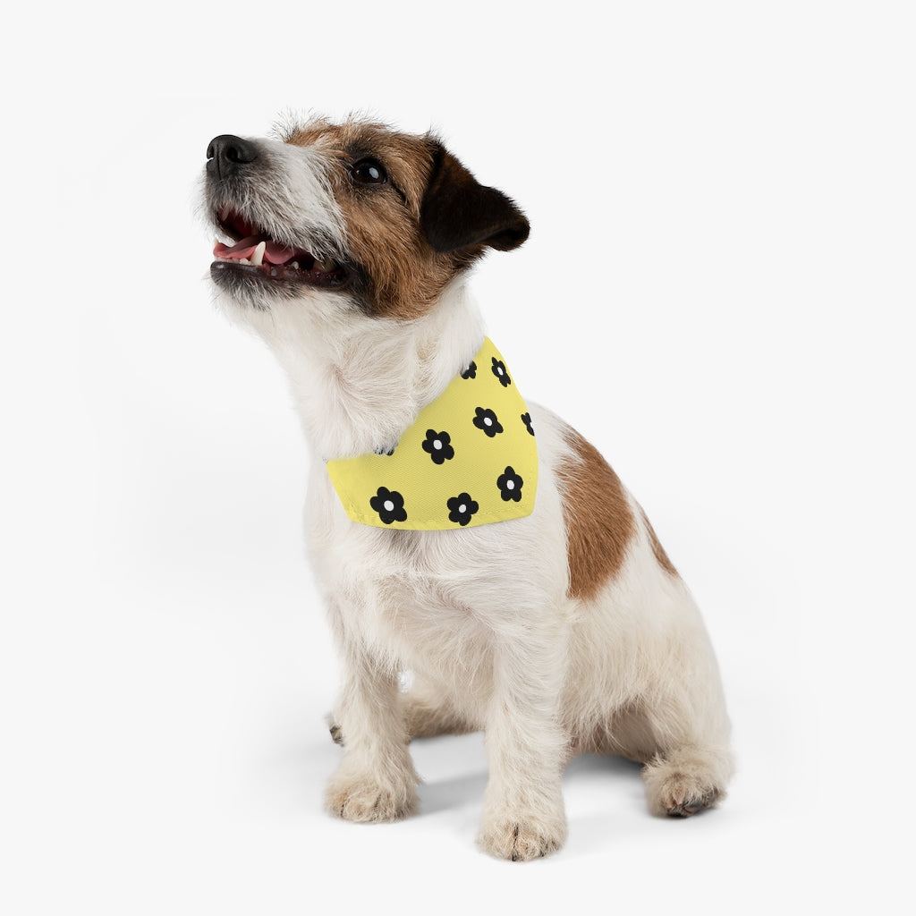 Betty Floral Dog Bandana / Yellow