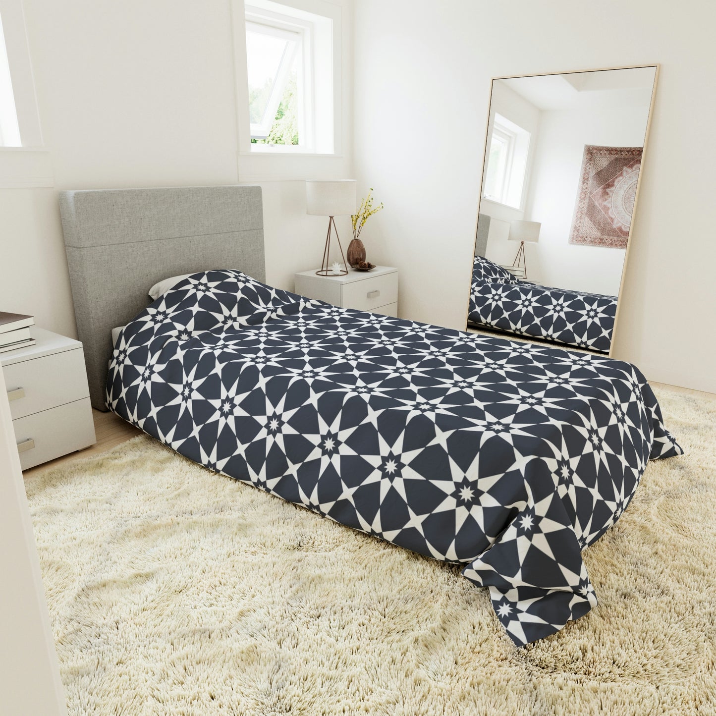 Duvet Cover / August Geo / Dark Gray