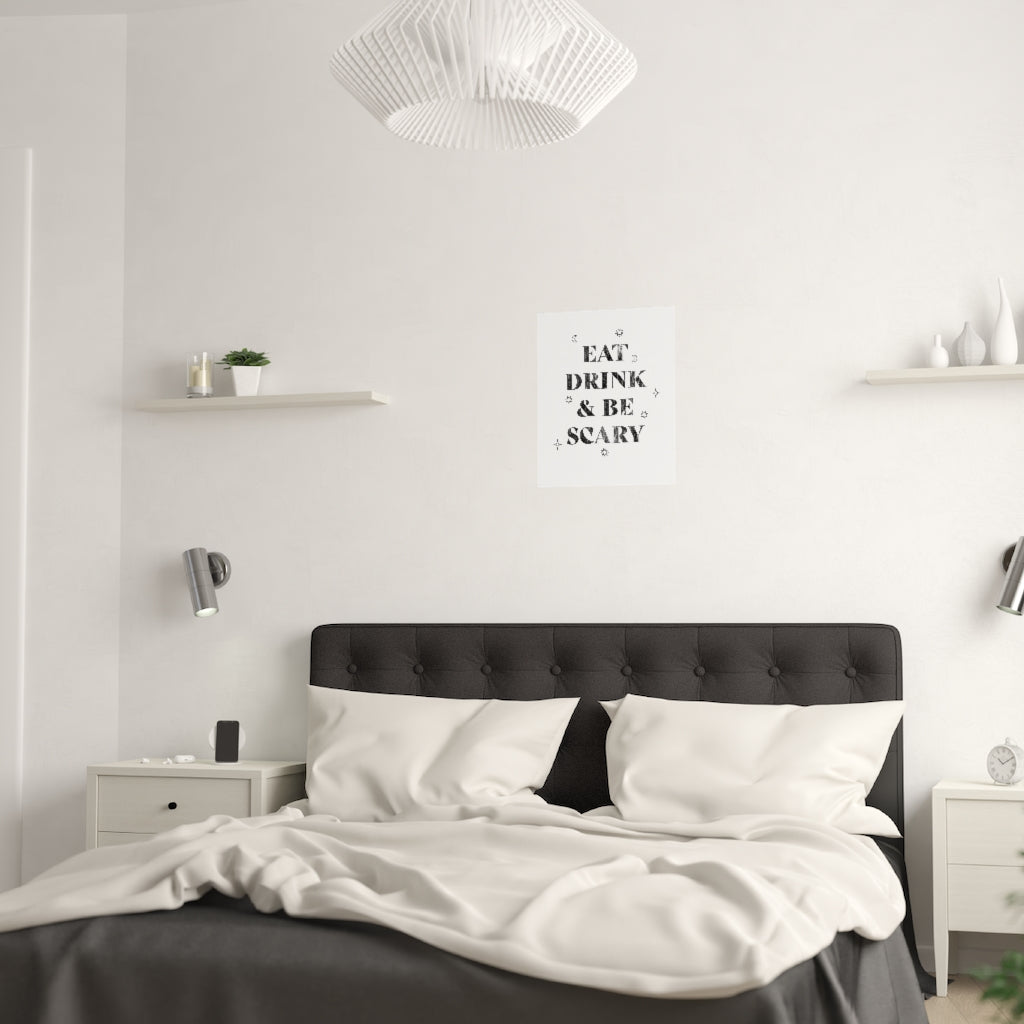 Eat, Drink, and Be Scary / Halloween Wall Art Print