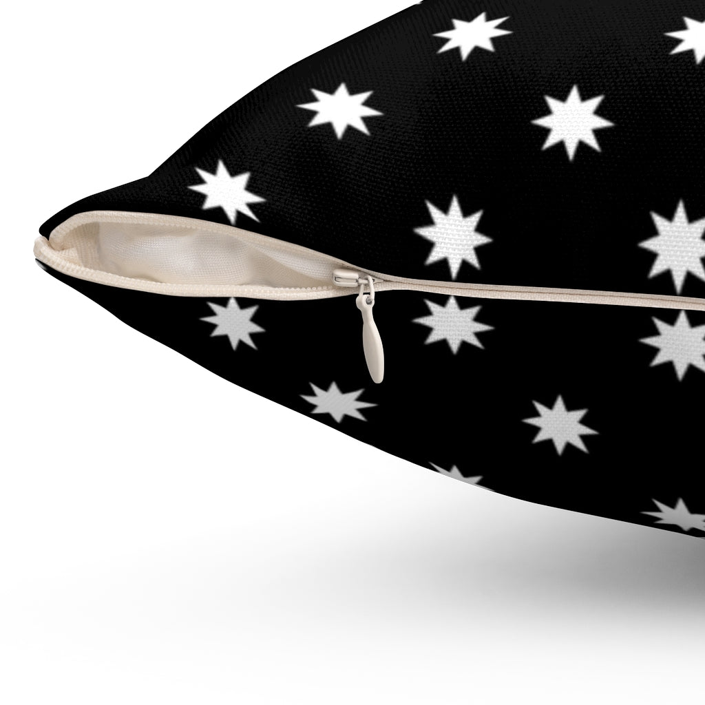 Geo Little Star Pillow Cover / Black