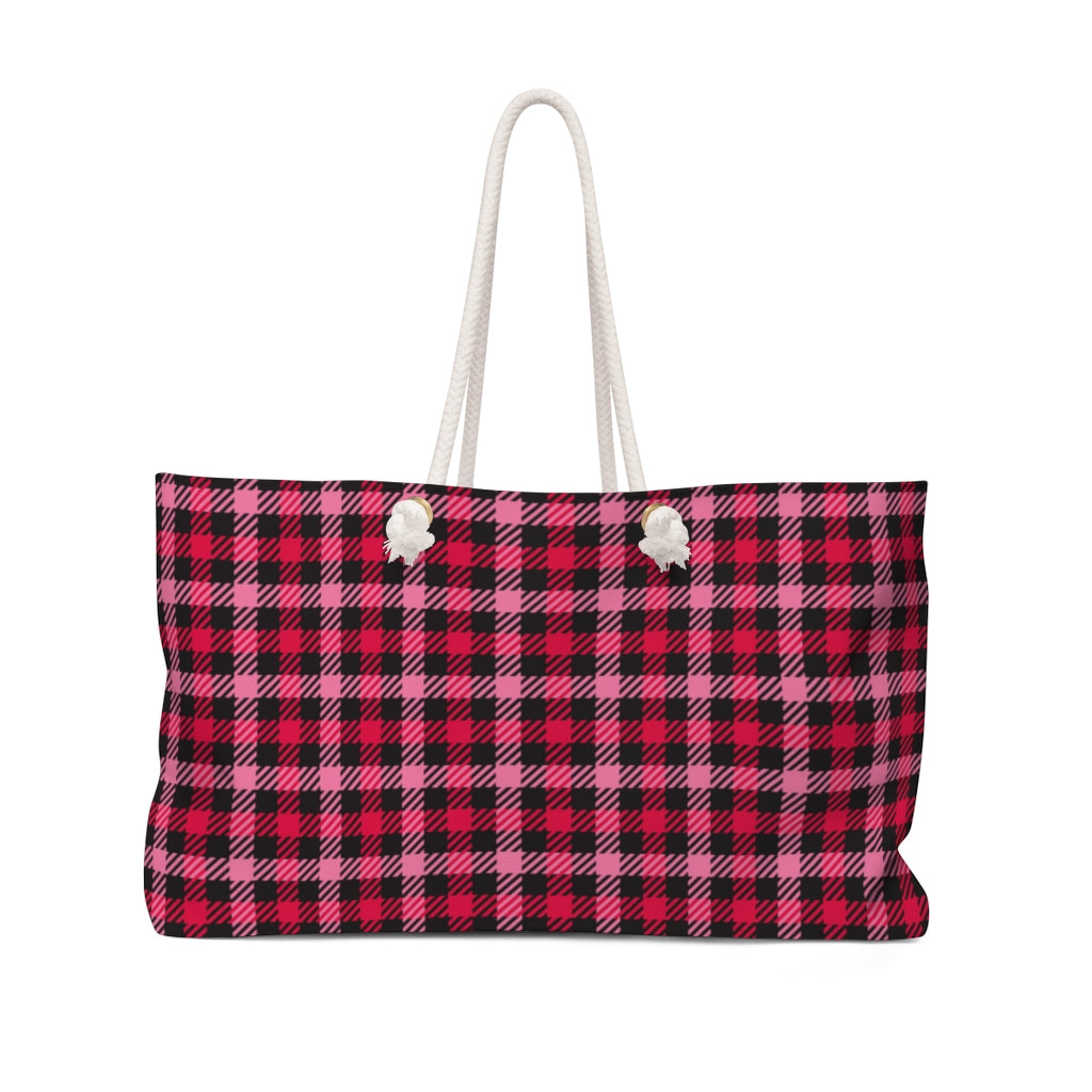 Astoria Plaid Weekender Bag / Black