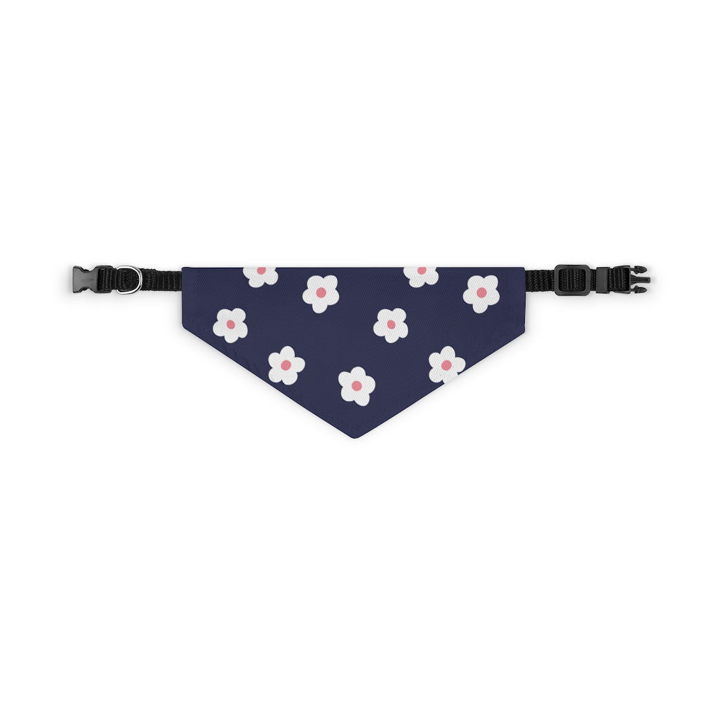 Betty Floral Dog Bandana / Navy