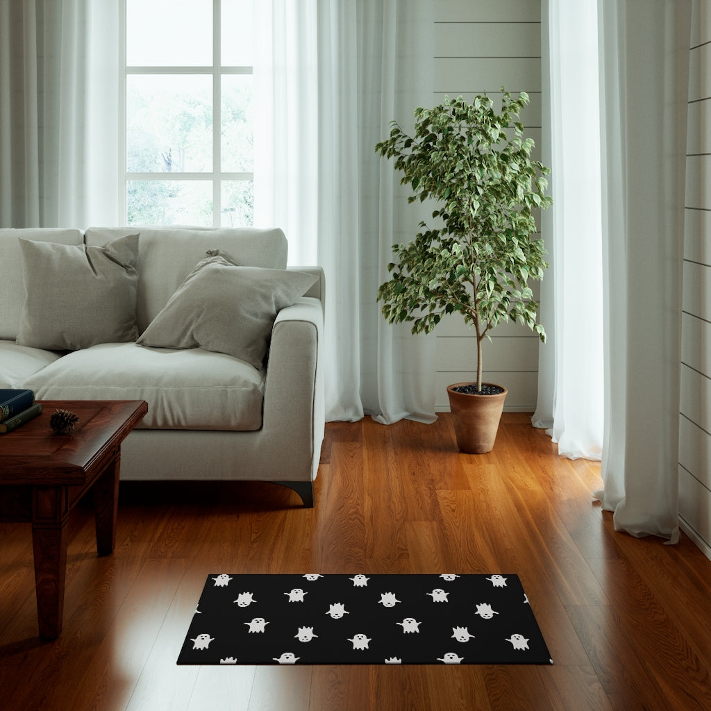 Spooky Little Ghosts Rug / Black