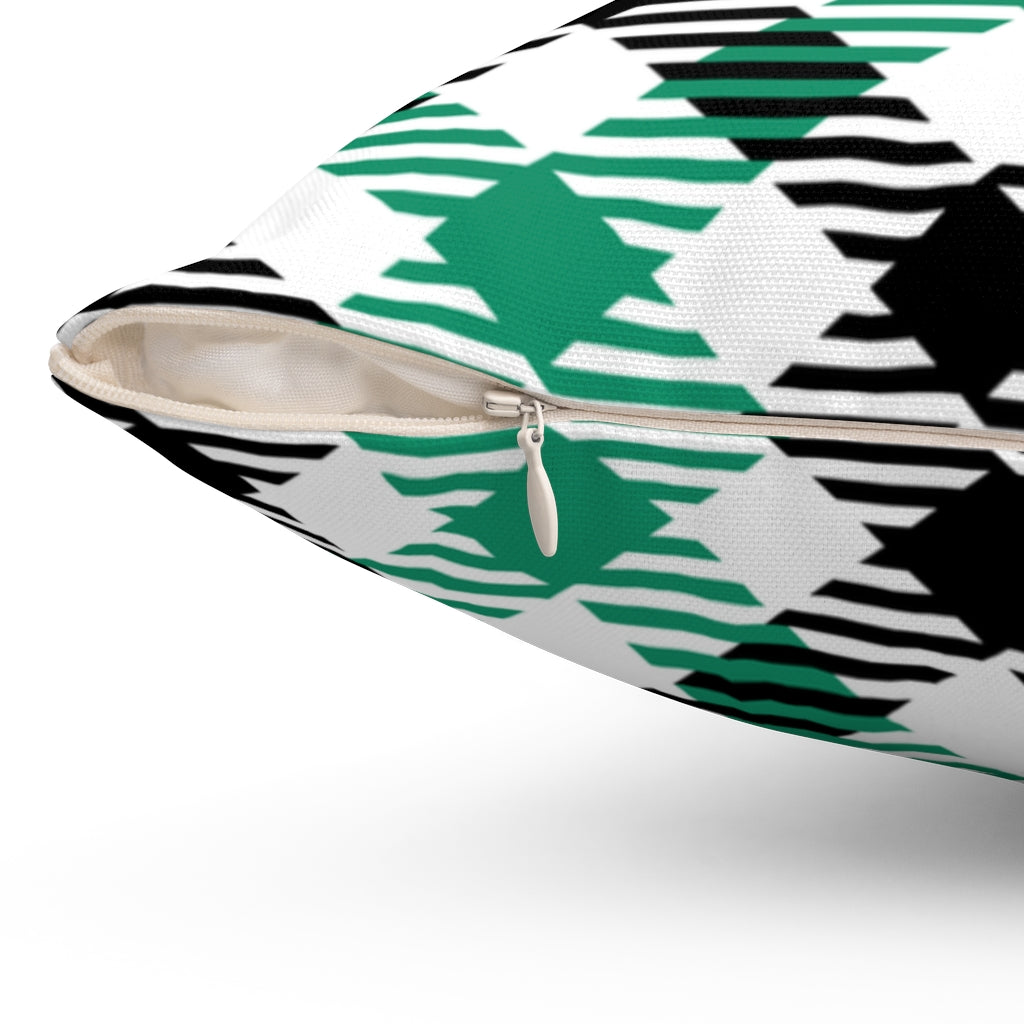 Midtown Plaid Pillow Cover / Dark Green