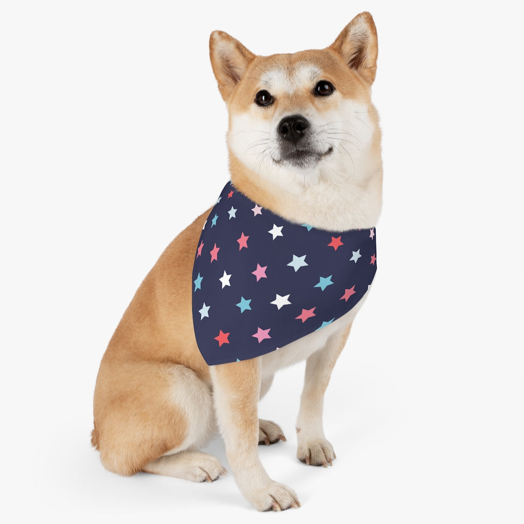 Social Stars Dog Bandana / Navy