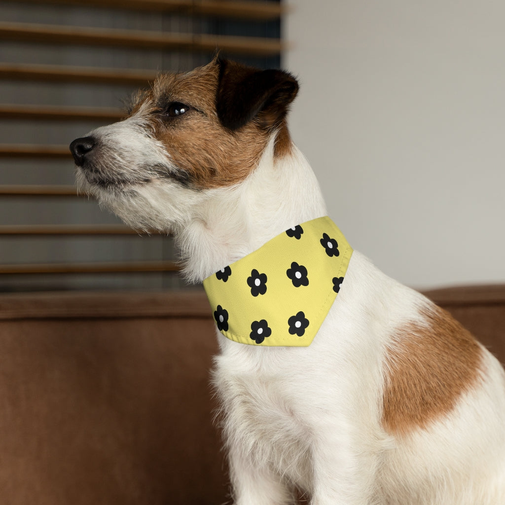 Betty Floral Dog Bandana / Yellow
