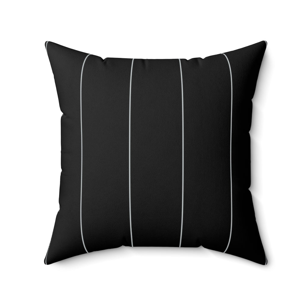 Classic Stripe Pillow Cover / Black Gray