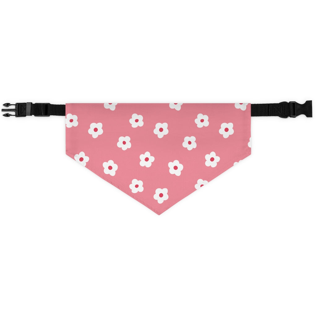 Betty Floral Dog Bandana / Coral Pink