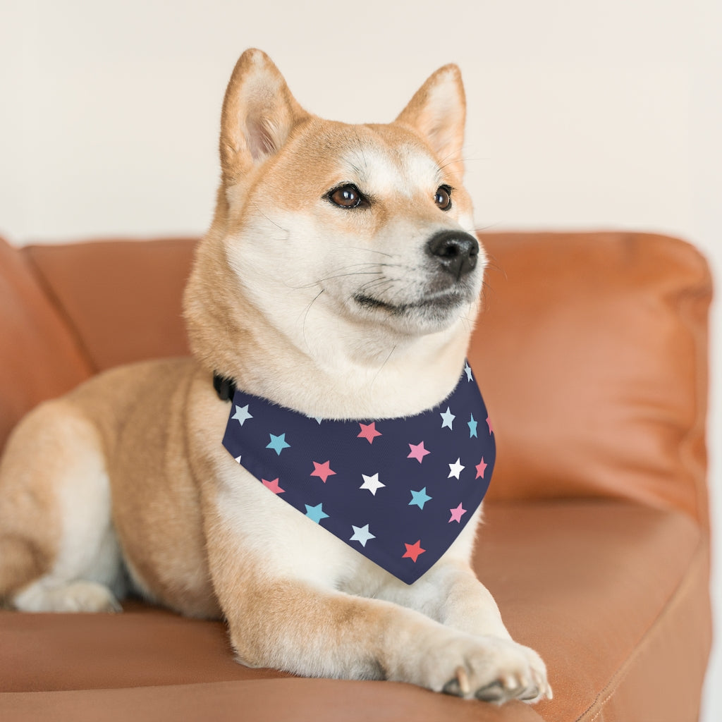 Social Stars Dog Bandana / Navy