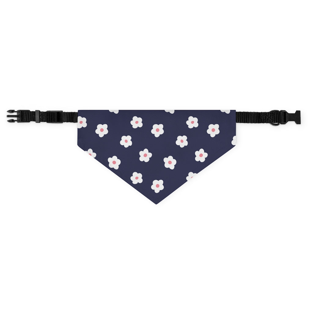 Betty Floral Dog Bandana / Navy