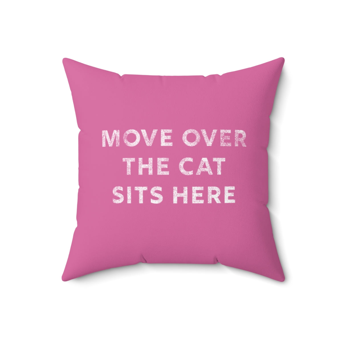 The Cat Sits Here Pillow Cover / Fuchsia Pink