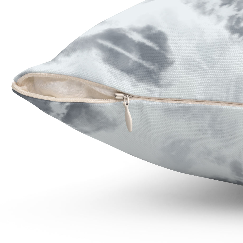 Tie Dye Pillow Cover / Black/White