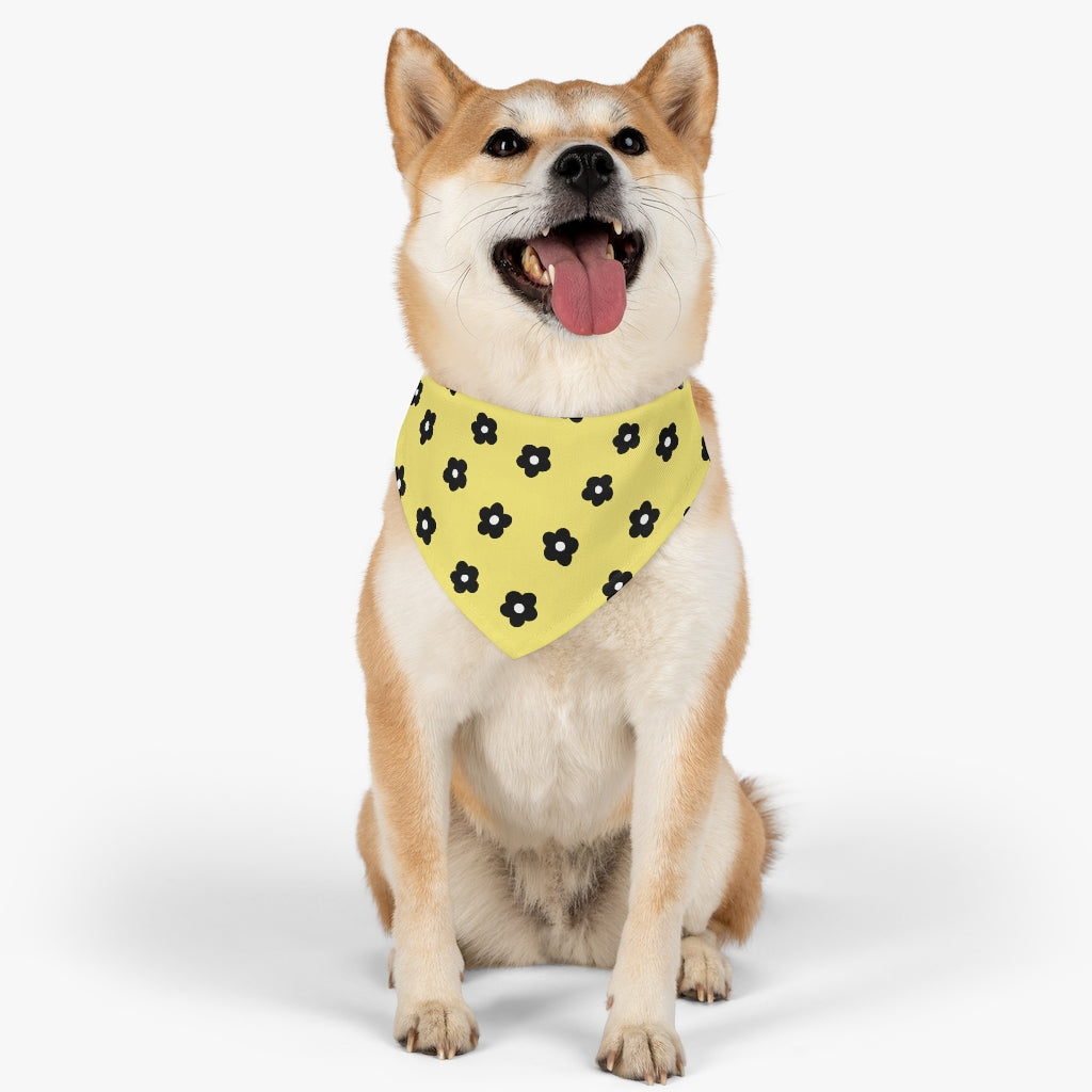 Betty Floral Dog Bandana / Yellow