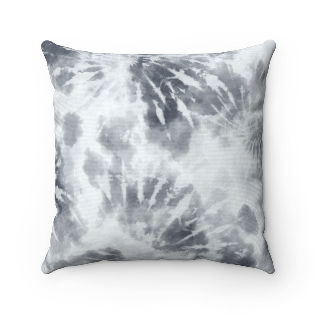 Tie Dye Pillow Cover / Black/White