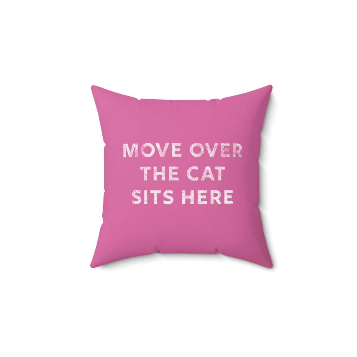 The Cat Sits Here Pillow Cover / Fuchsia Pink