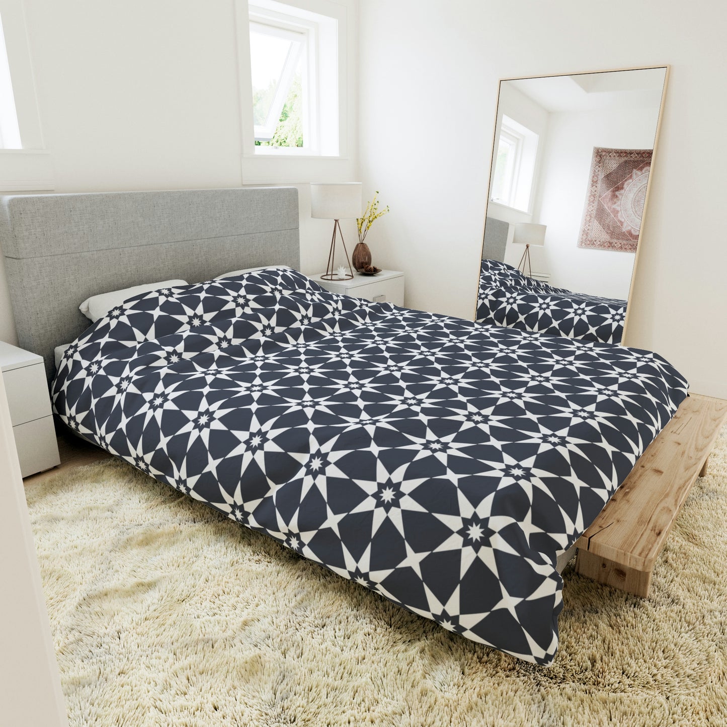 Duvet Cover / August Geo / Dark Gray