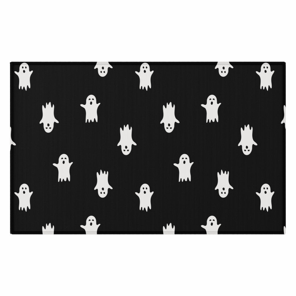 Spooky Little Ghosts Rug / Black