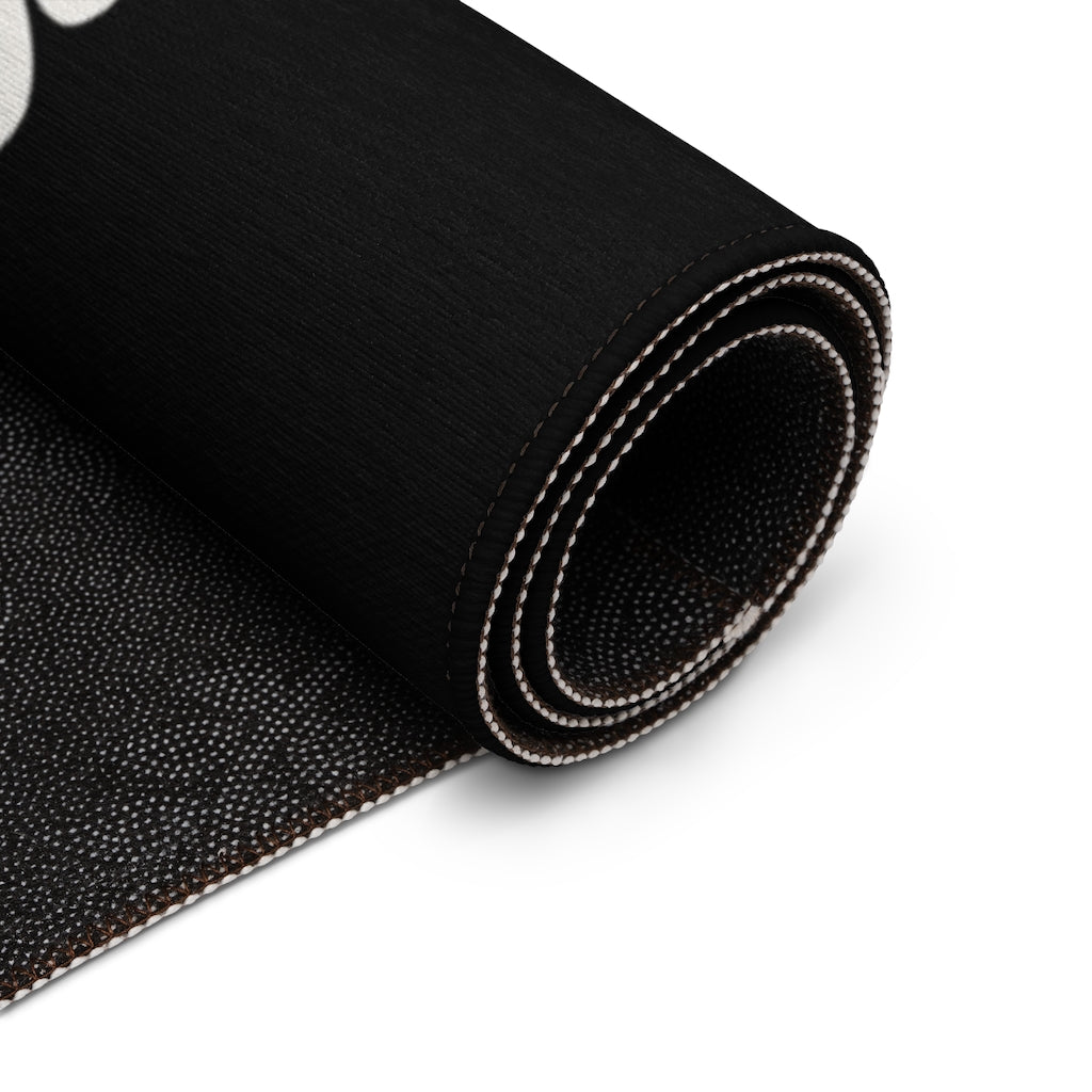Merry Christmas Welcome Rug / Black
