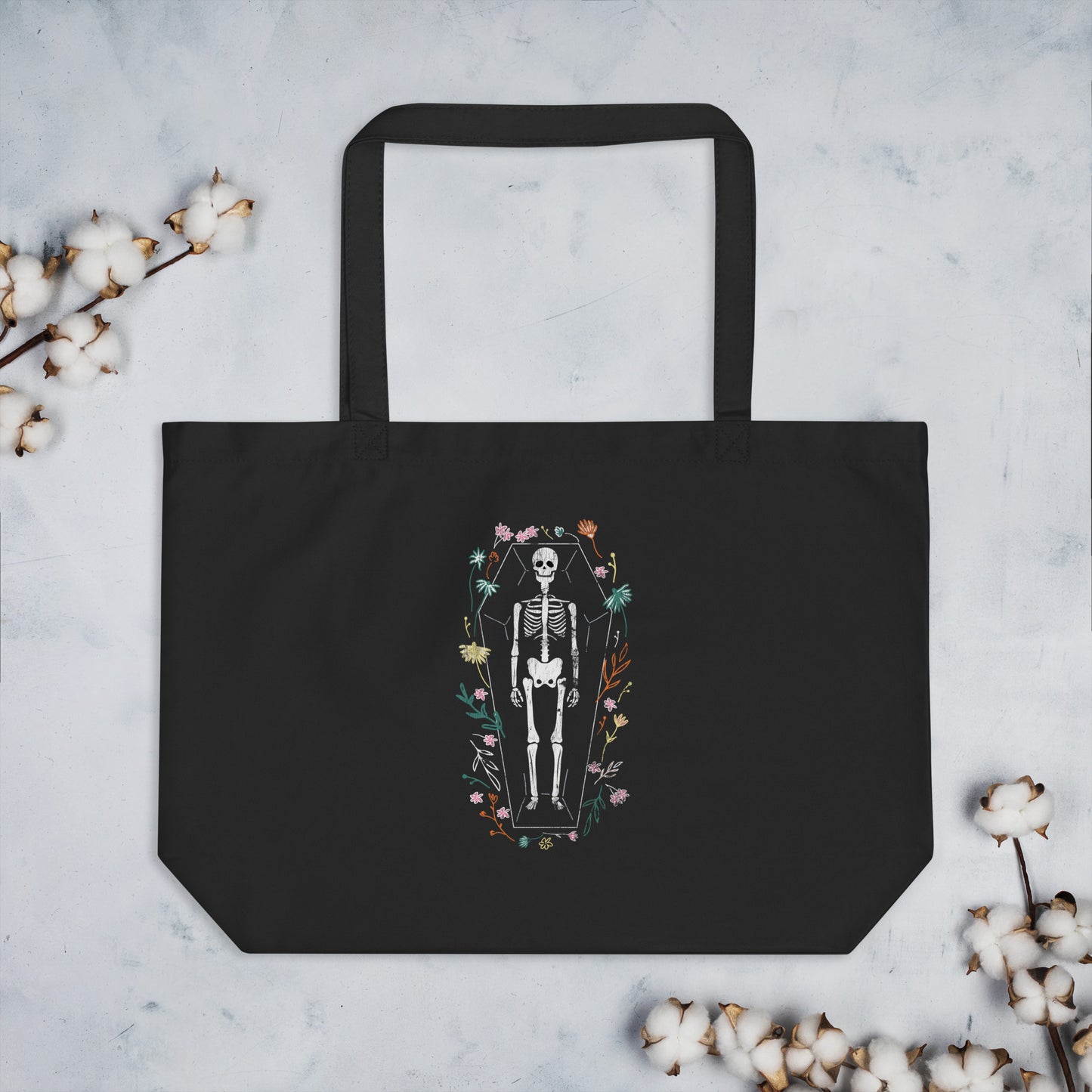 Skeleton / Halloween / Large Tote Bag