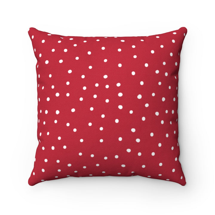 Polka Dot Pillow Cover / Red