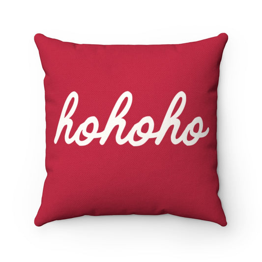 Ho Ho Ho Pillow Cover / Christmas / Red
