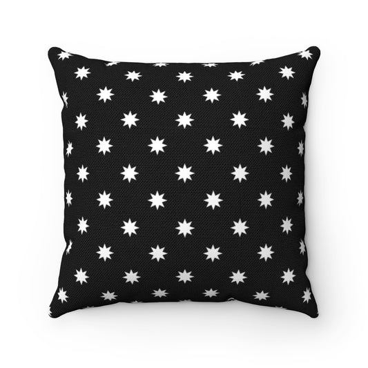 Geo Little Star Pillow Cover / Black