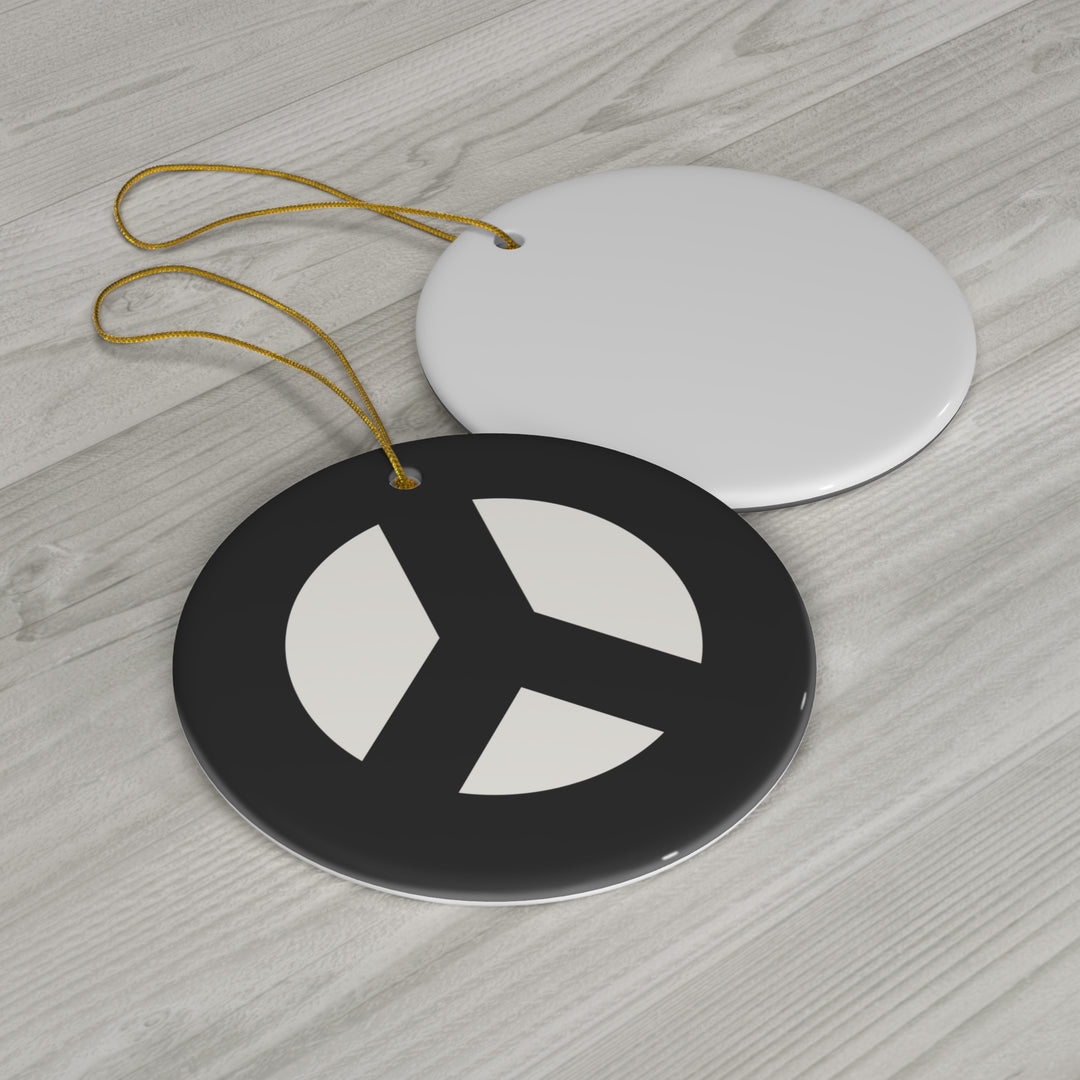 Peace Sign Ornament / Black