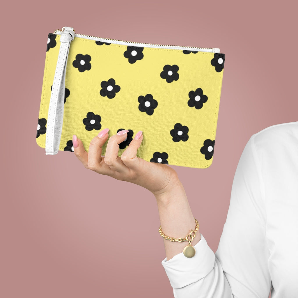 Betty Floral Clutch Bag / Yellow