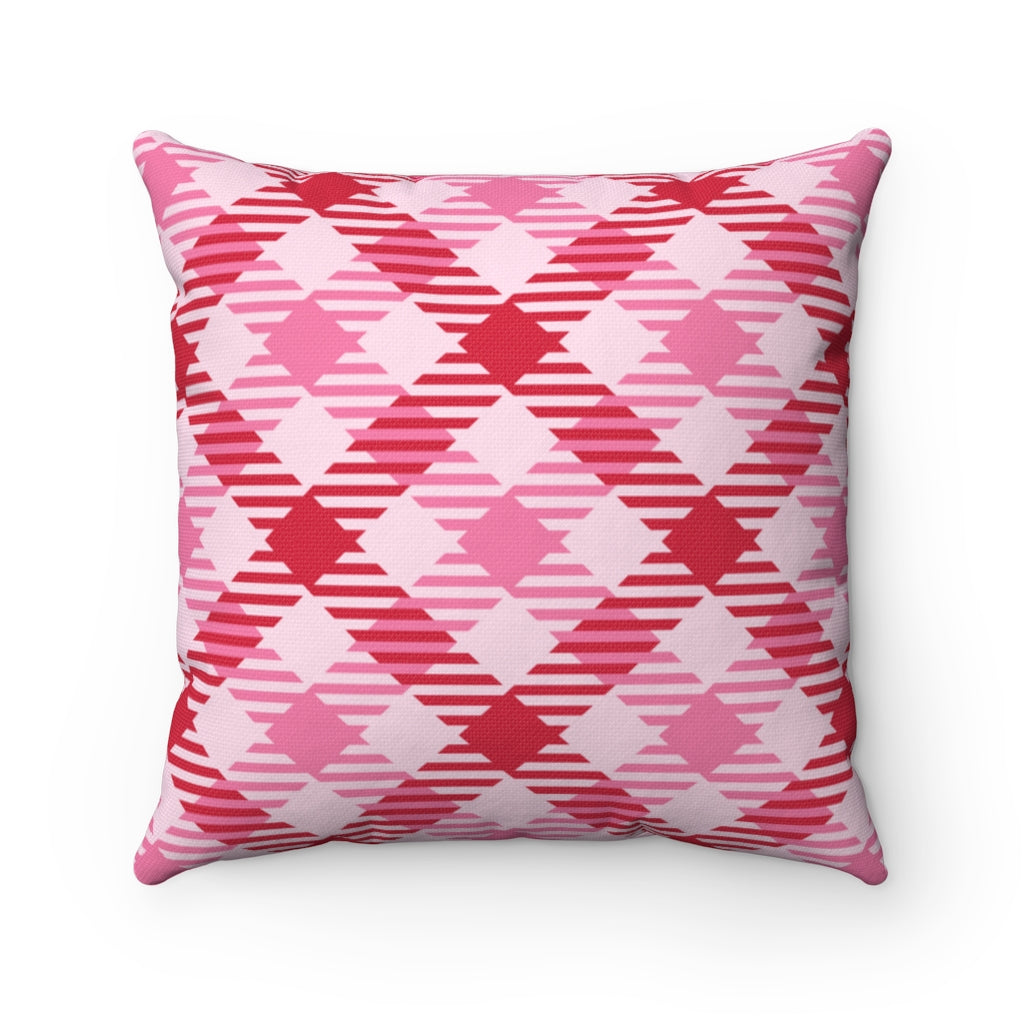 Midtown Plaid Pillow Cover / Light Pink