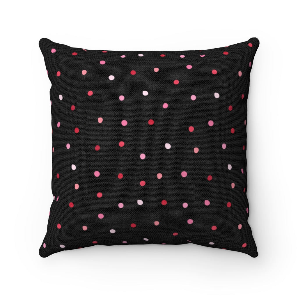 Dotty Ditsy Pillow Cover / Black