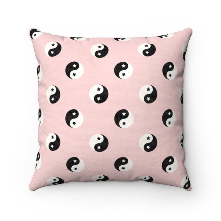 Yin Yang Star Ditsy Pillow Cover / Pink