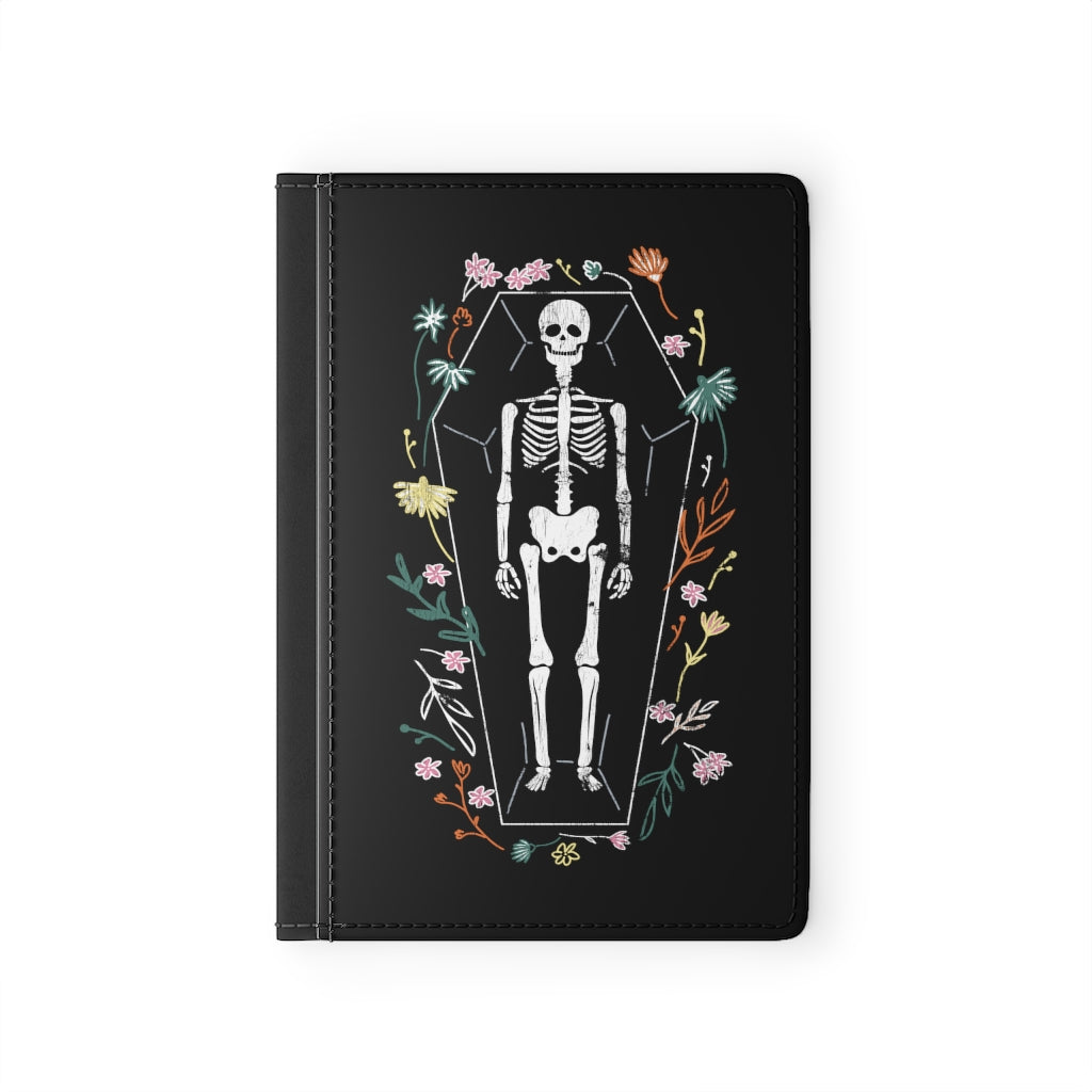 Skeleton / Halloween Passport Cover / Black