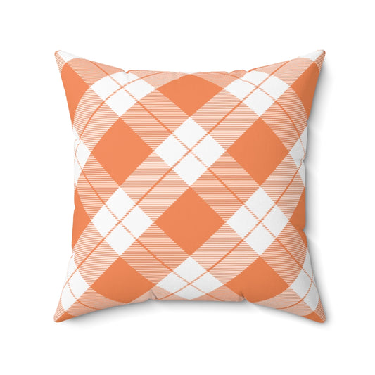 Savannah Plaid Pillow Cover / Halloween / Orange