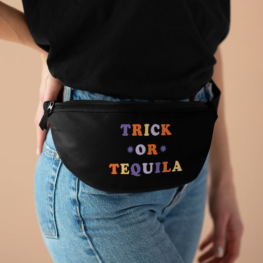 Trick or Tequila / Halloween Fanny Pack / Black