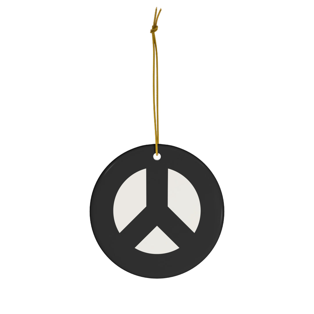 Peace Sign Ornament / Black