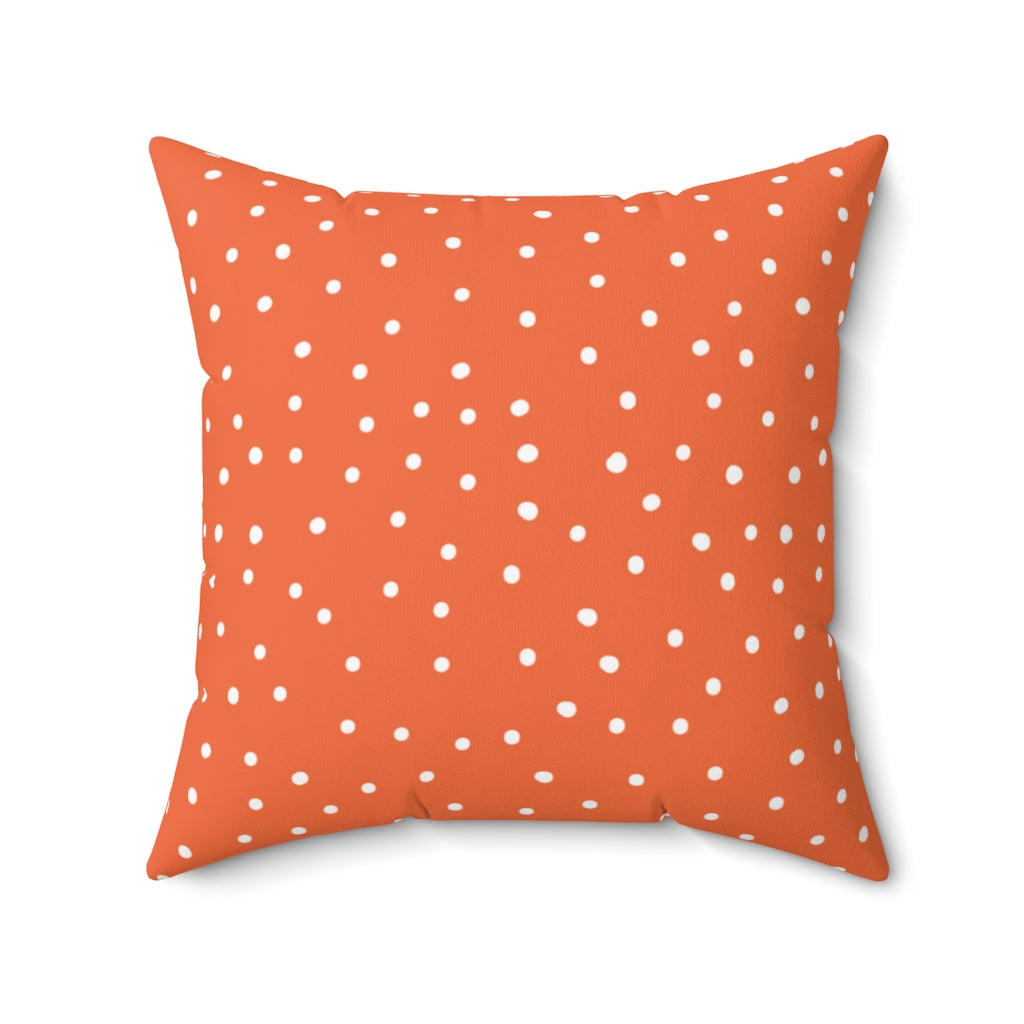 Polka Dot Pillow Cover / Halloween / Orange
