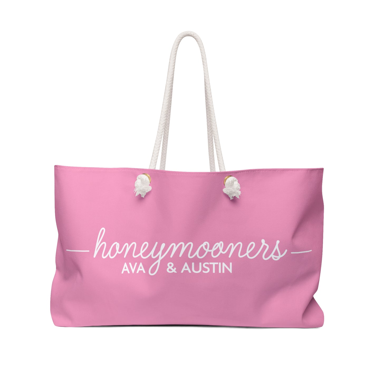 Custom Honeymooners Weekender Bag / Pink