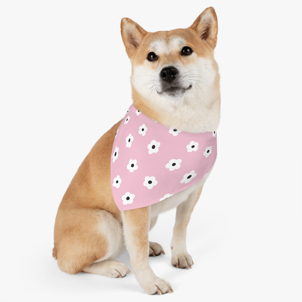 Betty Floral Dog Bandana / Light Pink