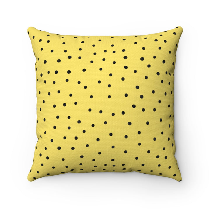 Polka Dot Pillow Cover / Yellow