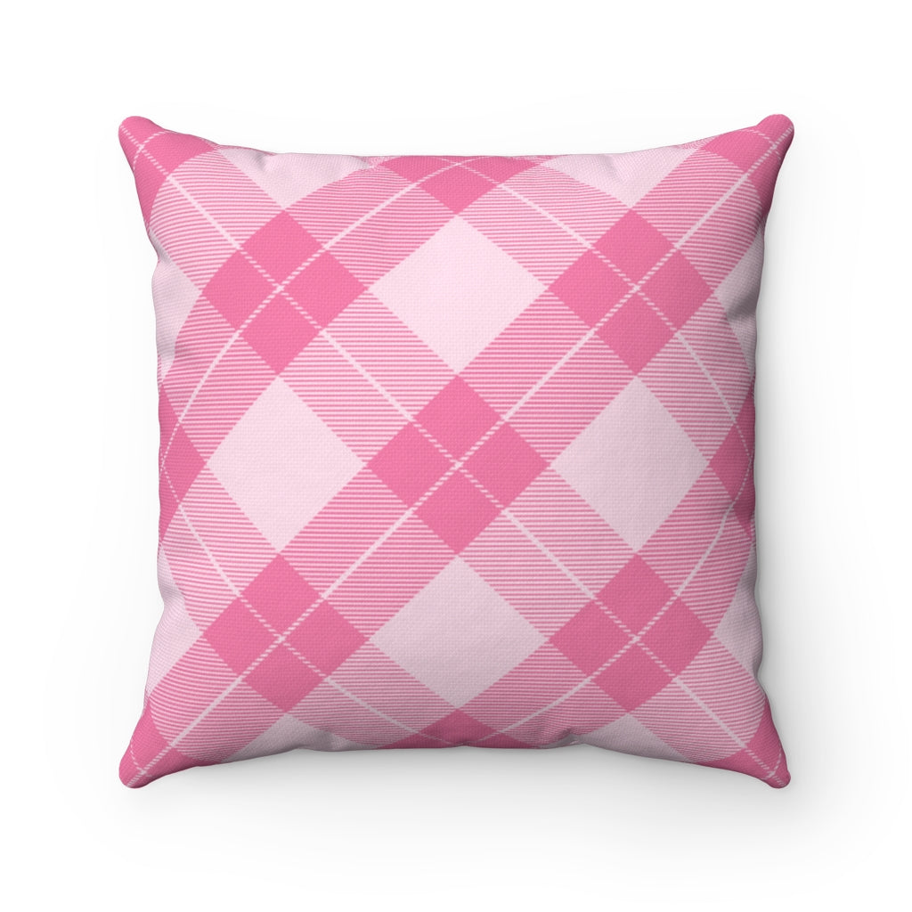 Savannah Plaid Pillow Cover / Pink