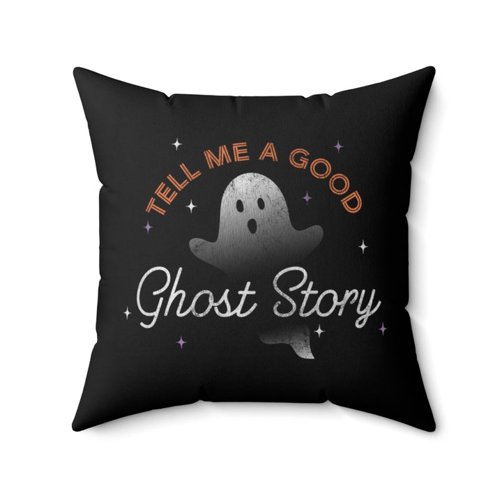Ghost Story Pillow Cover / Halloween / Black Charcoal