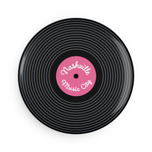 Nashville Music City Record Magnet / Pink