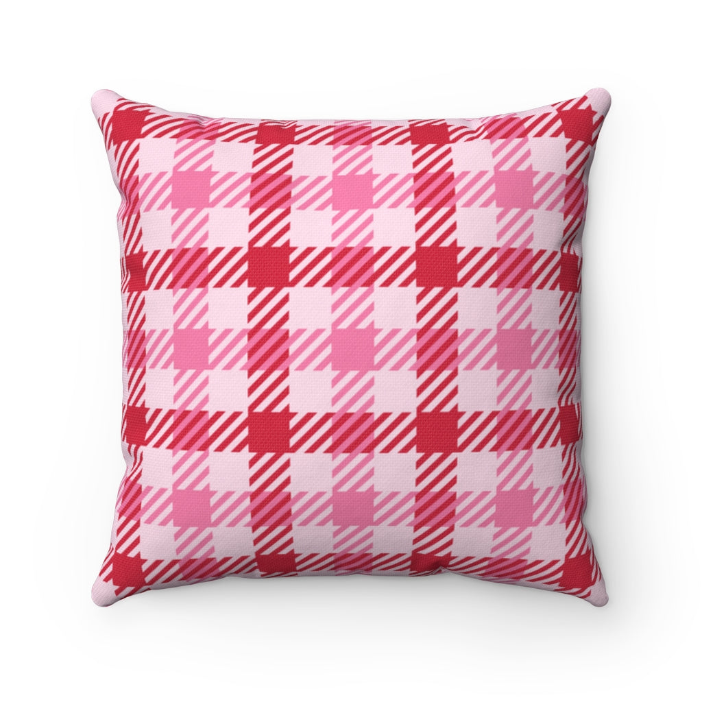 Astoria Plaid Pillow Cover / Light Pink