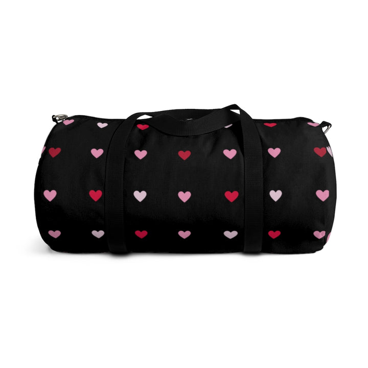 Charming Hearts Duffel Gym Bag / Black