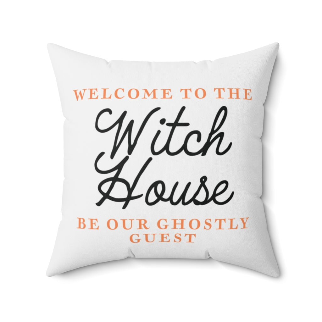 Witch House Pillow Cover / Halloween / White