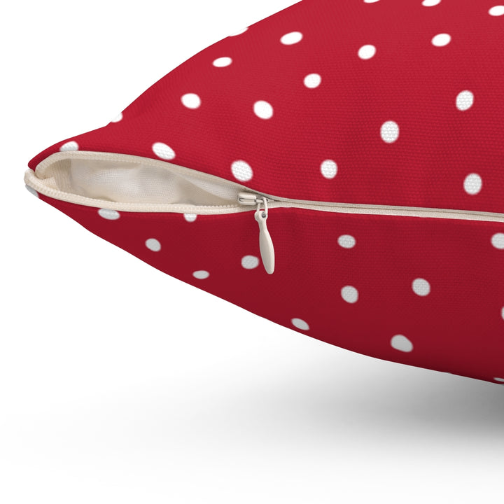 Polka Dot Pillow Cover / Red